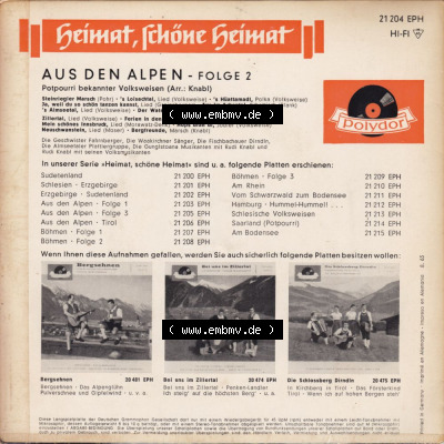 Schlager (Singles), Polydor Records Aus Den Alpen - Folge 2. Polydor Records Single Vinyl-Schallplatten der BRD hier im online... Sammlung