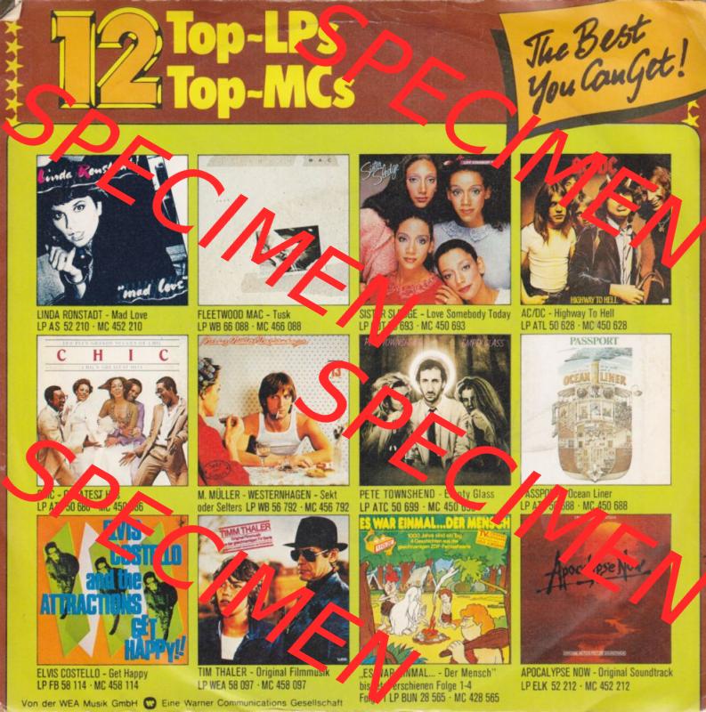 Rock & Pop, WEA Records 1980, Jack Jersey mit Sri-Lanka... My Shangri-La. Deutsche WEA Records Schallplatten Vinyl - Sammlungen per kostenlosen Bilderupload.im... Sammlung