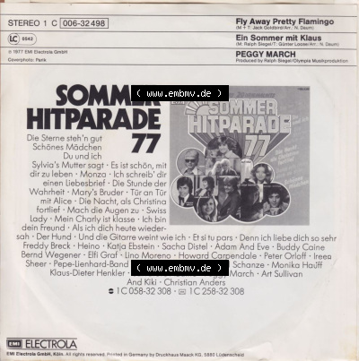Peggy March, Fly Away Pretty Flamingo, Ein Sommer mit Klaus Sammlung