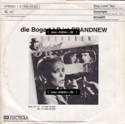 Bogart, Stop Lovin You, Overnight Sammlung