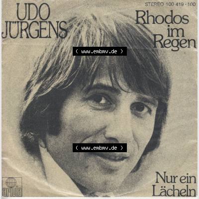 BRD Schlager (Singles), Ariola Records 1979, Udo Jürgens mit Rhodos im Regen und Nur ein Lächeln. Vinyl-Schallplatten hier im online Katalog als Bildmaterial hochladen.... Sammlung