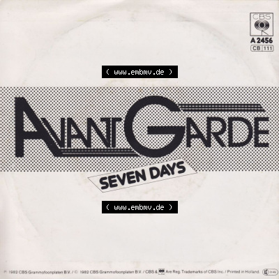 Single-Vinyl, CBS Records 1982, Avant Garde mit Seven Days und Say Cheese. Single Schallplatten Vinyl - Sammlungen per kostenlosen... Sammlung