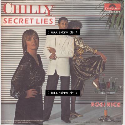 BRD, Soul und Funk (Singles) Polydor Records 1982, Chilly mit Secret Lies und Rosu Rice. Vinyl-Schallplatten hier im online Katalog als Bildmaterial hochladen. Katalogisiere... Sammlung