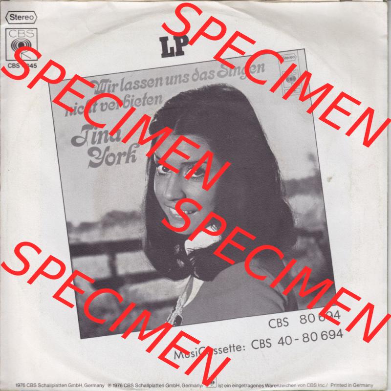Schlager (Singles), CBS Records 1976, Tina York Rosi, Du Warst Wunderbar (2) Sammlung