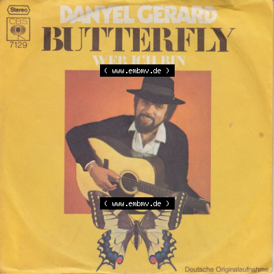 Single-Vinyl, CBS Records 1971, Danyel Gerard mit Butterfly und Wer bin ich. Vinyl-Schallplatten hier im online Katalog als Bildmaterial... Sammlung