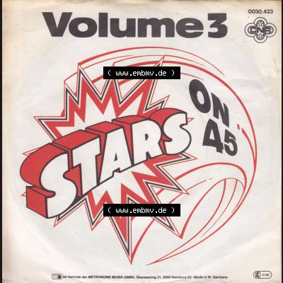 BRD, Disco (Singles) 1981, Stars On 45 - Stars On 45 Volume 3, CNR 0030.423. Vorderseite vom Cover Sammlung