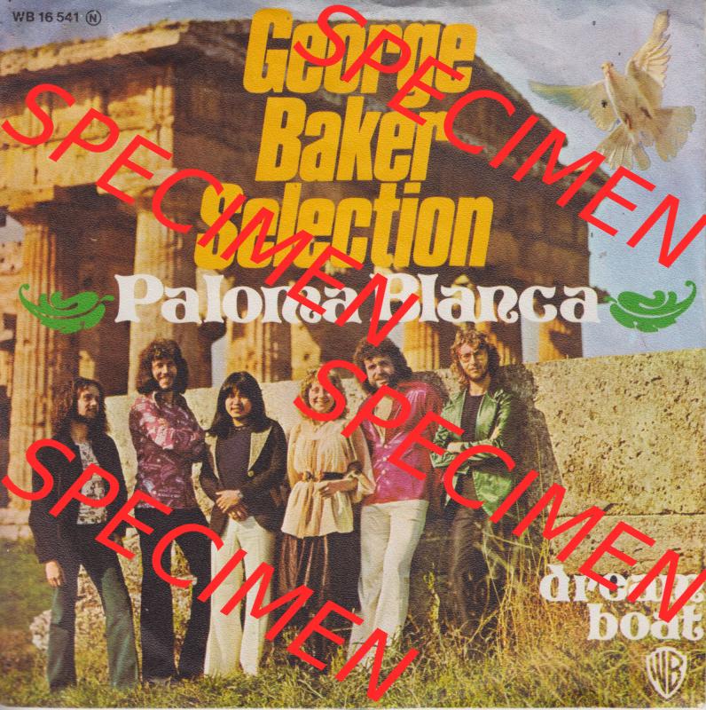 BRD, Schlager (Singles) 1975, George Baker Selection - Paloma Blanca und Dream Boat, WB 16 541. Vorderseite Sammlung