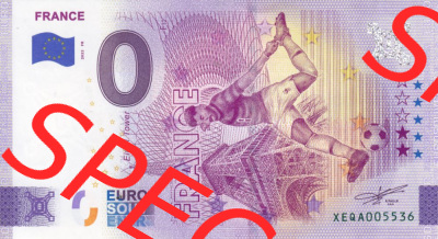 0-Euro Souvenirscheine Deutschland 2022-FR, Fußball-WM in Katar XEQA, Frankreich - France (1) Sammlung