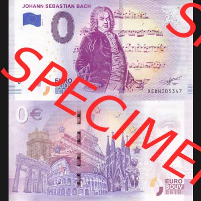 0-Euro Souvenirscheine Deutschland 2018-1, XEDH, Johann Sebastian Bach (3) Sammlung