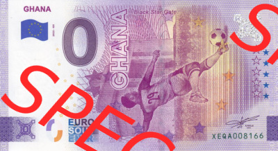 0-Euro Souvenirscheine Deutschland 2022-GH, Fußball-WM in Katar XEQA, Ghana (1) Sammlung