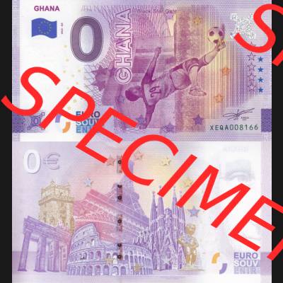 0-Euro Souvenirscheine Deutschland 2022-GH, Fußball-WM in Katar XEQA, Ghana (3) Sammlung
