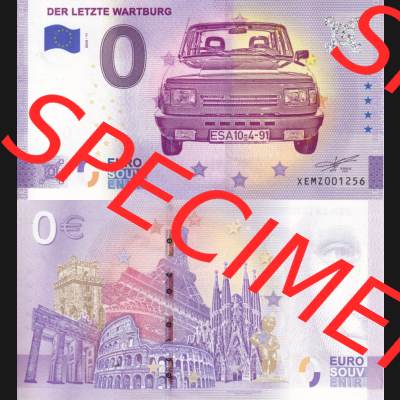 0-Euro Souvenirscheine Deutschland 2020-11, XEMZ, Der letzte Wartburg (3) Sammlung