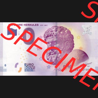 0-Euro Souvenirscheine Deutschland 2017-2, XEJF, 300 Jahre Herkules 1717-2017 (1) Sammlung