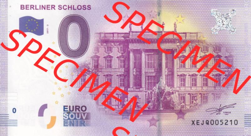 0-Euro Souvenirscheine Deutschland 2017-3, XEJQ, Berliner Schloss (1) Sammlung