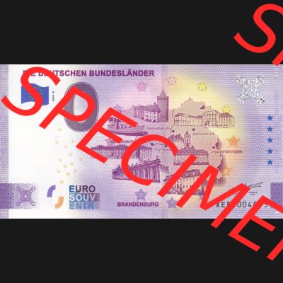 0-Euro Souvenirscheine Deutschland 2020-6, XEFT, Die deutschen Bundesländer - Brandenburg (1) Sammlung