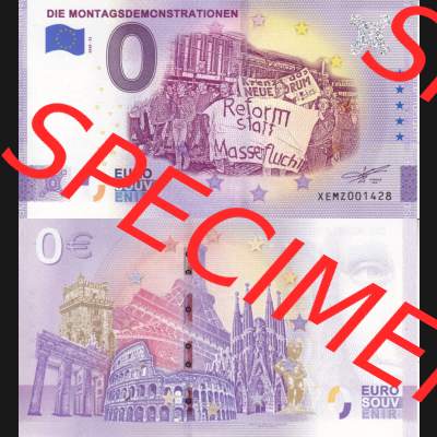 0-Euro Souvenirscheine Deutschland 2020-32, XEMZ, Die Montagsdemonstrationen (3) Sammlung