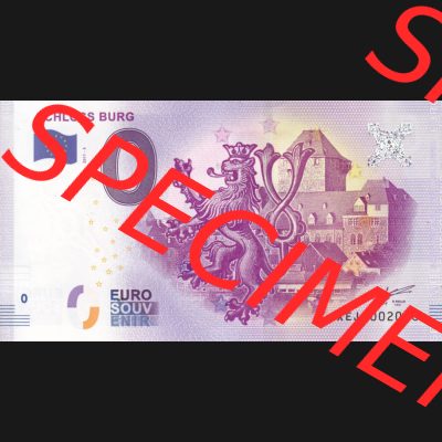 0-Euro Souvenirscheine Deutschland 2017-5, XEJG, Schloss Burg (1) Sammlung