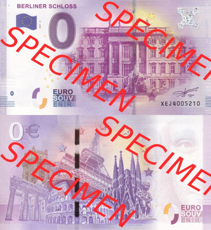 0-Euro Souvenirscheine Deutschland 2017-3, XEJQ, Berliner Schloss (3) Sammlung