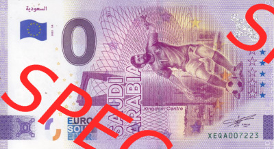 0-Euro Souvenirscheine Deutschland 2022-SA, Fußball-WM in Katar XEQA, Saudi-Arabien - Saudi-Arabia (1) Sammlung