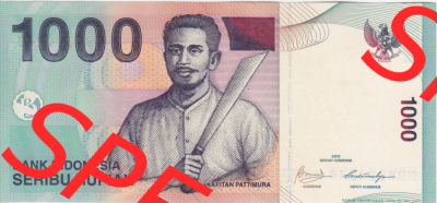 Banknote Asien Indonesien 2009, 1000 Rupiah (1) Sammlung