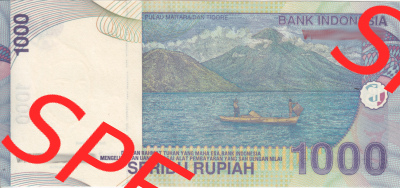 Banknote Asien Indonesien 2013, 1000 Rupiah (2) Sammlung