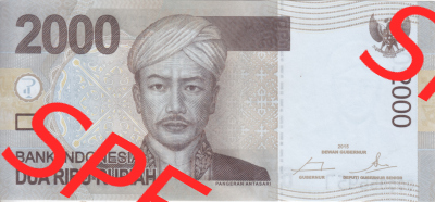 Banknote Asien Indonesien 2015, 2000 Rupiah (1) Sammlung