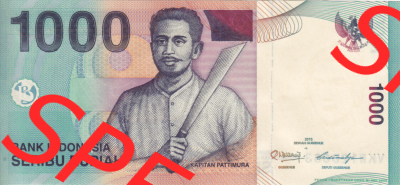 Banknote Asien Indonesien 2013, 1000 Rupiah (1) Sammlung