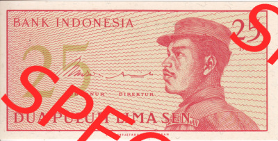 Banknote Asien Indonesien 1964, 25 San (1) Sammlung