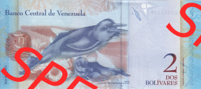 Banknoten Amerika Venezuela 2012, 2 Bolivares (2) Sammlung