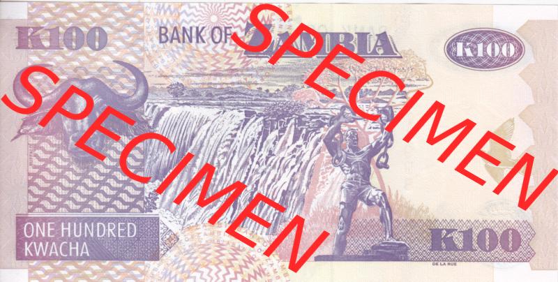Banknoten Afrika Sambia 2008, 100 Kwacha (2) Sammlung