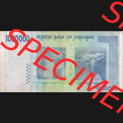 Banknoten Afrika Simbabwe 2008, 1000000 Dollars (2) Sammlung