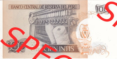 Banknoten Amerika Peru 1987, 100 Intis (2) Sammlung