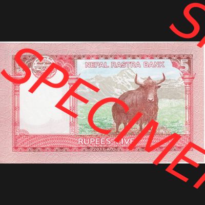 Banknoten Asien Nepal 2017, 5 Rupees, Rupien (2) Sammlung