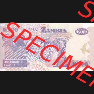 Banknoten Afrika Sambia 2008, 100 Kwacha (2) Sammlung