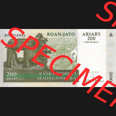 Banknoten Afrika Madagaskar 2004-2004, 200 Ariary (1) Sammlung