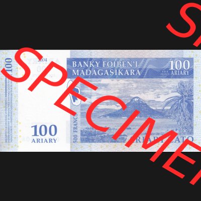 Banknoten Afrika Madagaskar 2004-2004, 100 Ariary (2) Sammlung