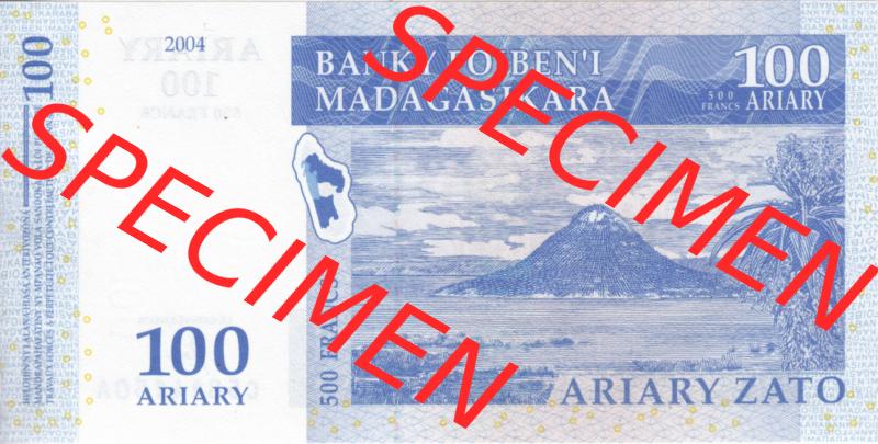 Banknoten Afrika Madagaskar 2004-2004, 100 Ariary (2) Sammlung