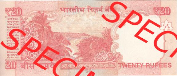 Banknote Indien 2015, 20 Rupien 100 (2) Sammlung