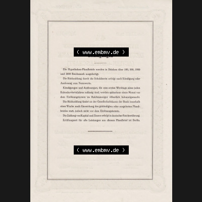 Deutsches Reich 1942, Hypotheken-Pfandbrief, Deutsche Hypothekenbank Actien-Gesellschaft, 1000 Eintausend RM Reichsmark (2) Sammlung