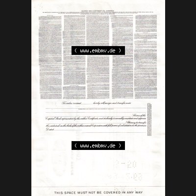 USA Öl 1957, Sunray MID-Continent Oil Company, Stammaktie Common Stock 100 Shares-Aktien (2) Sammlung
