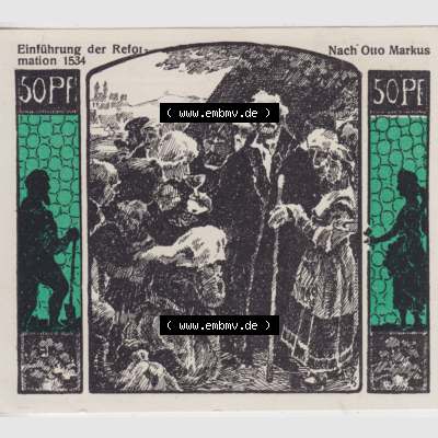 Notgeldscheine Quedlinburg, Stadt 1922, 50 Pfennig Einführung der Reformation 1534 (1) Sammlung