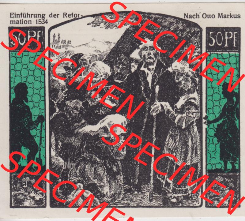 Notgeldscheine Quedlinburg, Stadt 1922, 50 Pfennig Einführung der Reformation 1534 (1) Sammlung