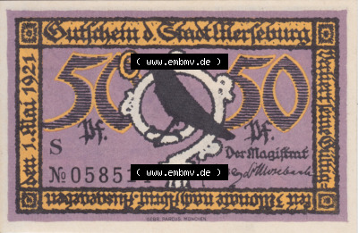 Notgeldscheine Merseburg, Stadt 50 Pfennig S (1) Sammlung
