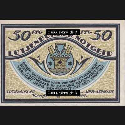 Notgeldscheine Lütjenburg, Stadt Buttermilch Krieg 1921, 50 Pfennig, 4. Die vermeindlichen Dänen (1) Sammlung