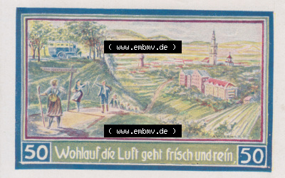 Notgeldscheine Freiburg, Stadt in Schlesien 50 Pfennig, Wohlauf, die Luft geht frisch und rein (1) Sammlung