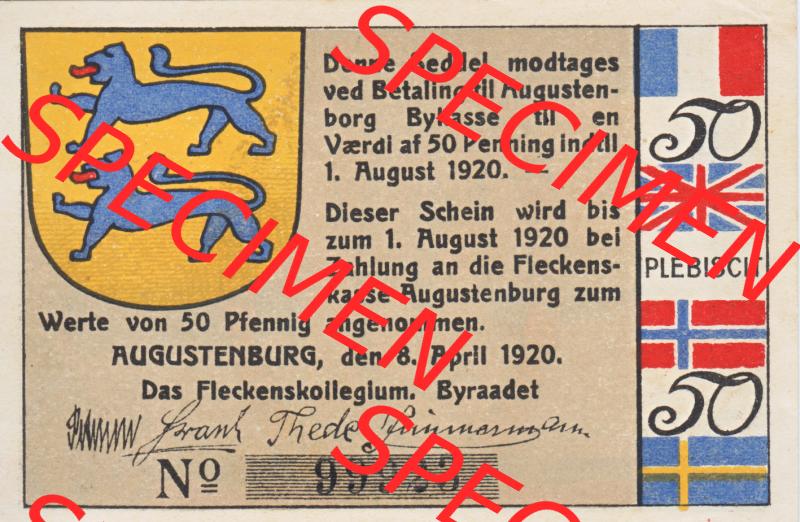 Notgeldscheine Augustenburg, Stadt (0003) Sammlung