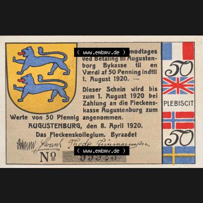 Notgeldscheine Augustenburg, Stadt (0003) Sammlung