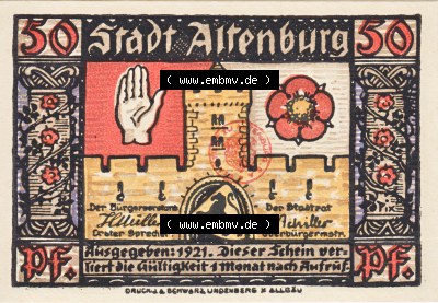 Notgeldscheine Altenburg, Stadt in Sachsen-Altenburg Notgeld 1921 50 Pfennig Sächs. Prinzenraub V. (1) Sammlung