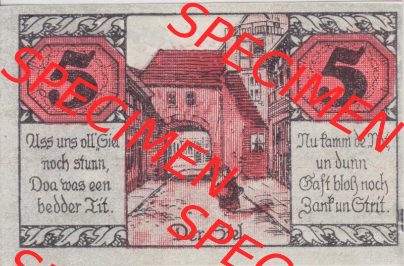 Notgeldscheine Salzwedel, Stadt in Provinz Sachsen Notgeld 1921, 5 Pfennig Der Giel (1) Sammlung