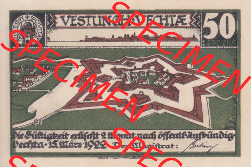 Notgeldscheine Vechta, Stadt in Oldenburg 2, 50 Pfennig (1) Sammlung
